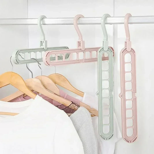 Space Saving Nine-Hole Clothes Hanger